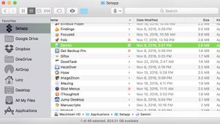 Setapp in Finder