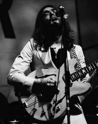 John Lennon performing with the newly-formed Plastic Ono Band at the Lyceum Theatre, London, 1969.