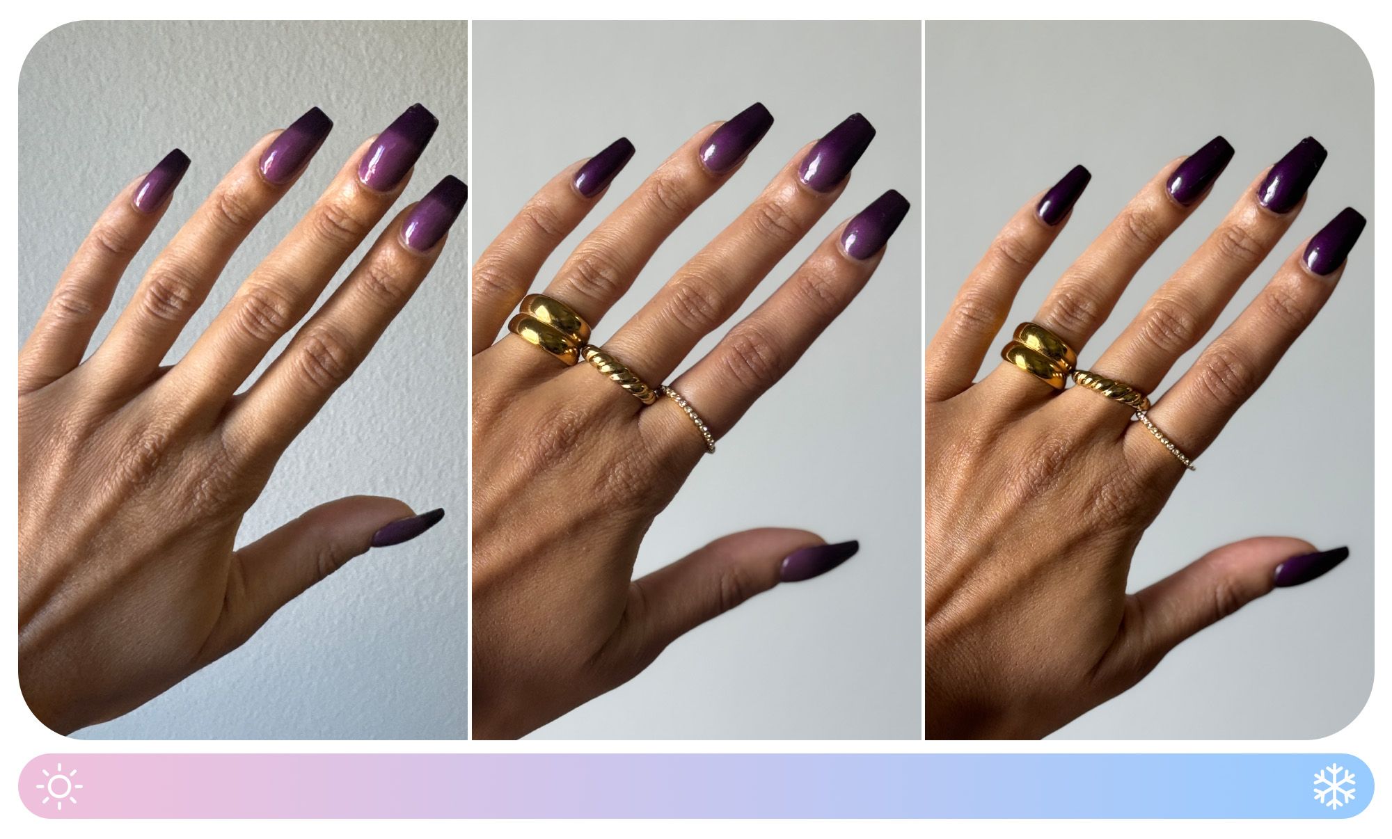 A beauty editor wears Mooncat's Doppleganger thermal lacquer