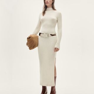 Mango Ribbed Knit Dress