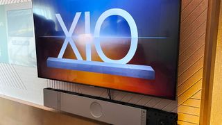 KEF XIO soundbar with TV