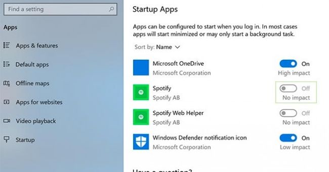 improve startup time windows 10