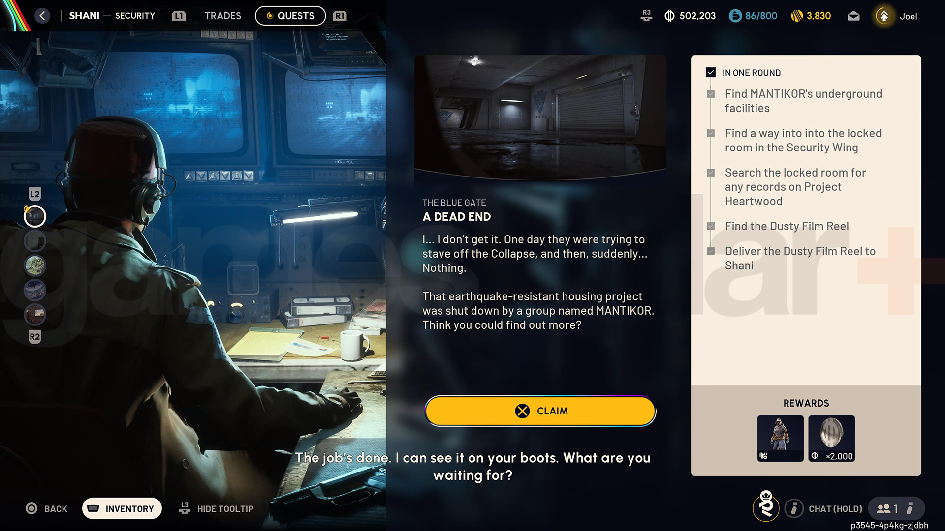 Arc Raiders A Dead End rewards