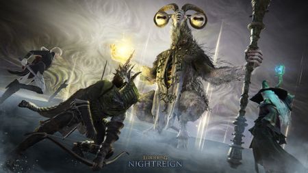 Elden Ring Nightreign three players face down Equilibrious Beast