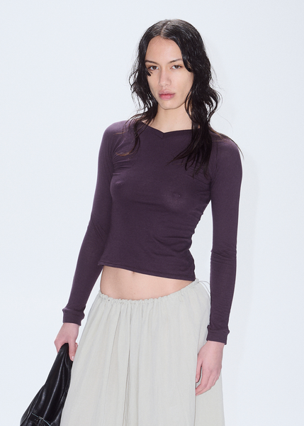 Beam V-Neck Top ~ Purple