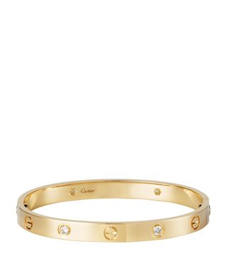 Cartier Yellow Gold and Diamond Love Bracelet | Harrods Uk