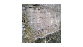 Climbers at Ley Quarry, Scotland