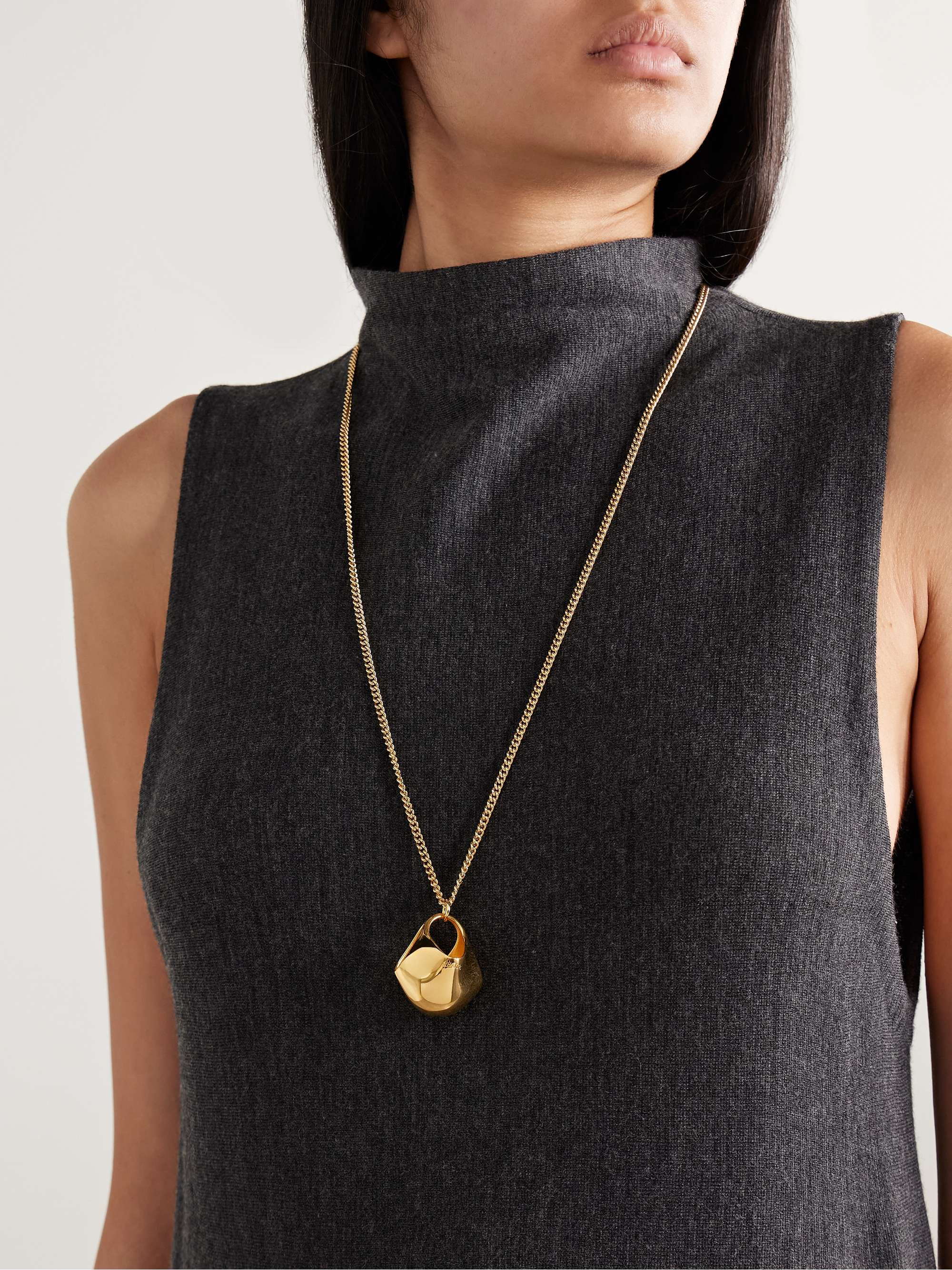 Lotus Small Gold-Plated Necklace