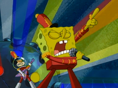 A screenshot from an episode of Spongebob Squarepants
