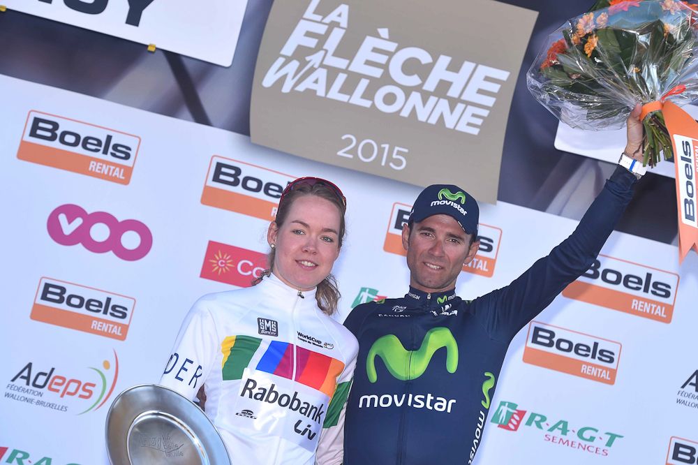 Alejandro Valverde and women's winner Anna van der Breggen.
