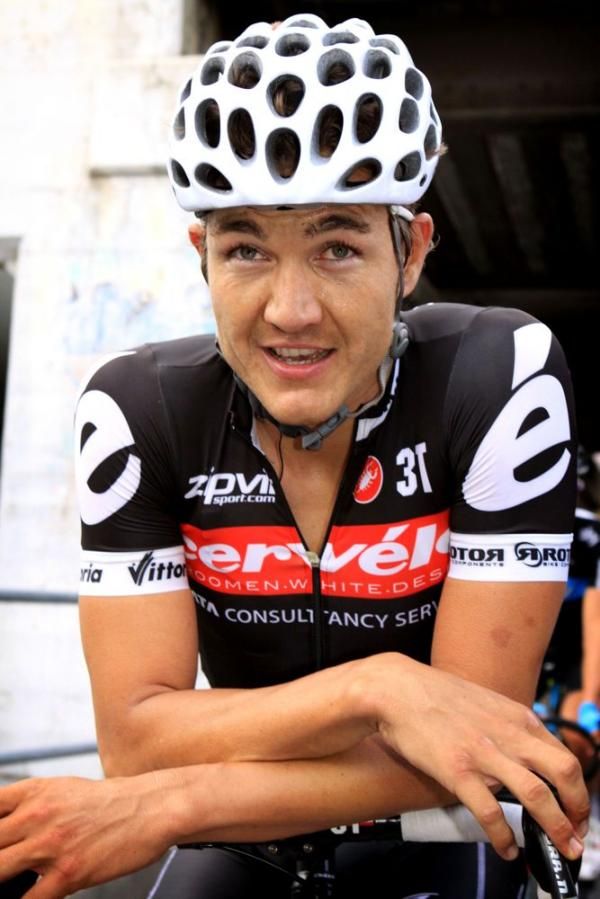 Heinrich Haussler (Cervelo TestTeam) catches his breath after victory