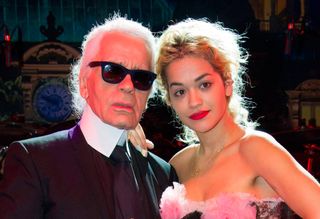 Karl Lagerfeld and Rita Ora at Bal Be La Rose Du Rocher in Monte Carlo