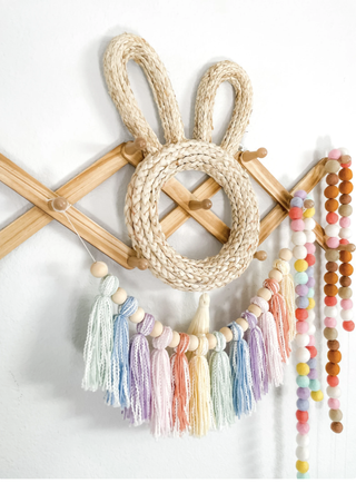 Add a pretty pastel touch with a tassel garland you can hang all year round
