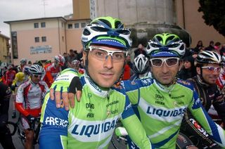 Ivan Basso at the Giro del Friuli with teammate Andrea Noè.