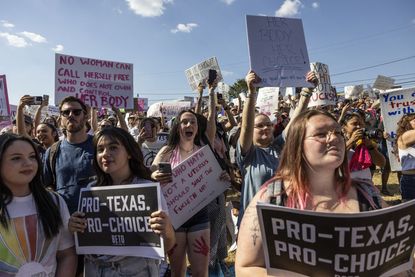 Abortion rights protest in Austin, Texas