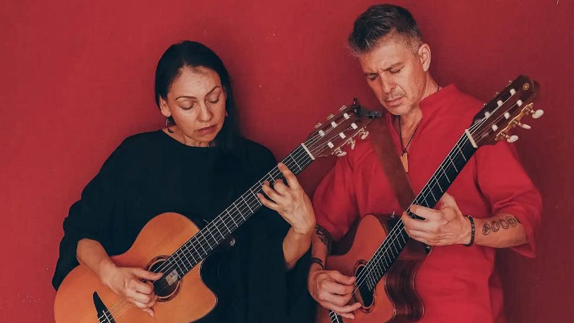 Rodrigo y Gabriela pose for a publicity photo to accompany the release of their album OurHome