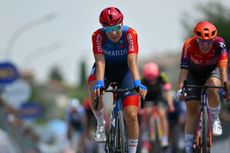 VOLTA MANTOVANA ITALY JULY 08 Mylene De Zoete of The Netherlands and CERATIZITWNT Pro Cycling Team crosses the finish line during the 35th Giro dItalia Women 2024 Stage 2 a 157km individual time trial stage from Brescia to Brescia UCIWWT on July 08 2024 in Volta Mantovana Italy Photo by Luc ClaessenGetty Images