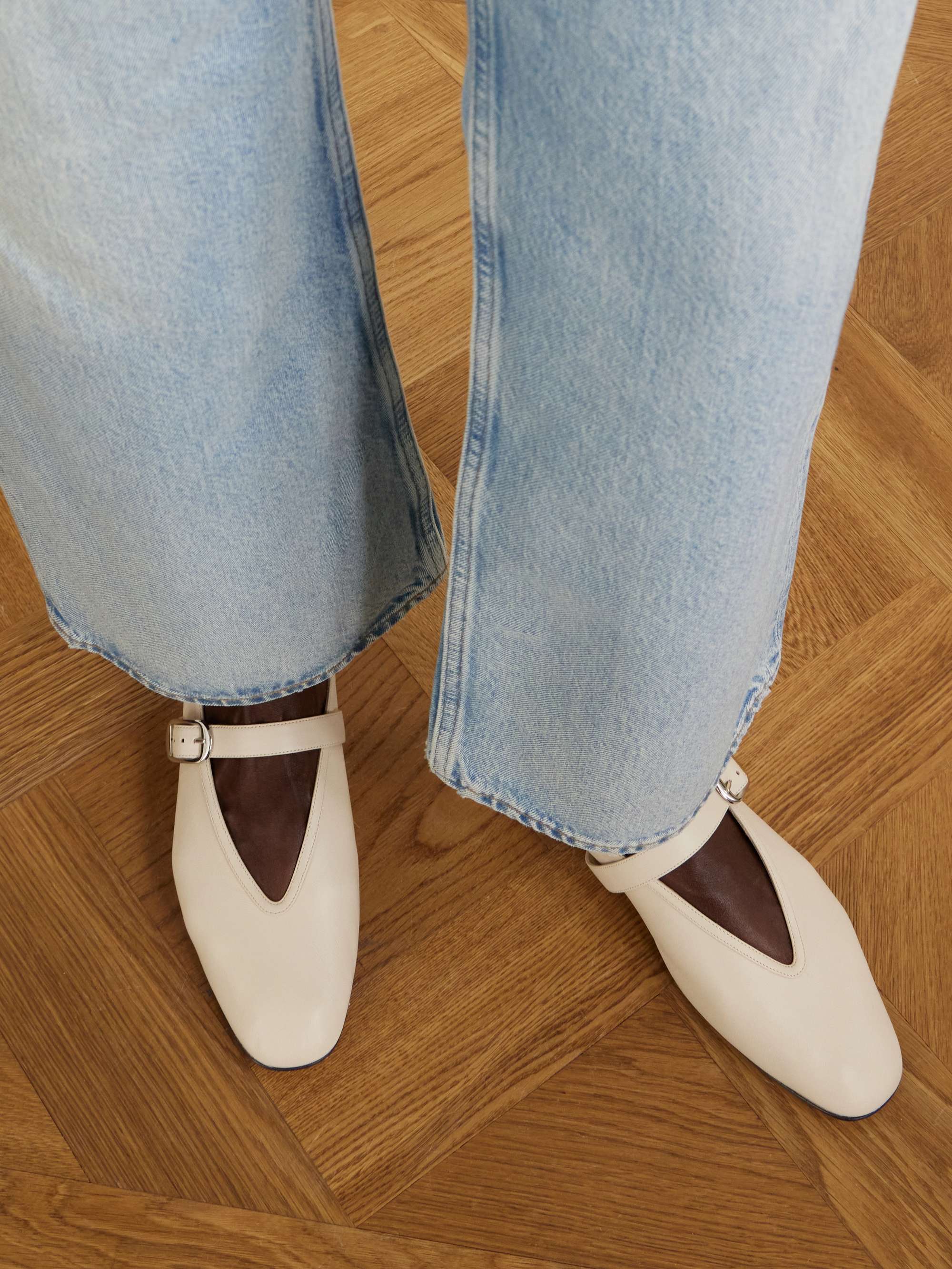 Stella Leather Mary Jane Ballet Flats