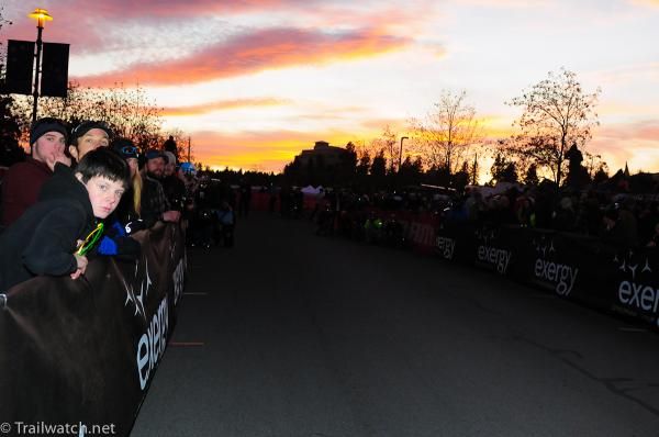 The late race schedule had the riders finishing after sunset