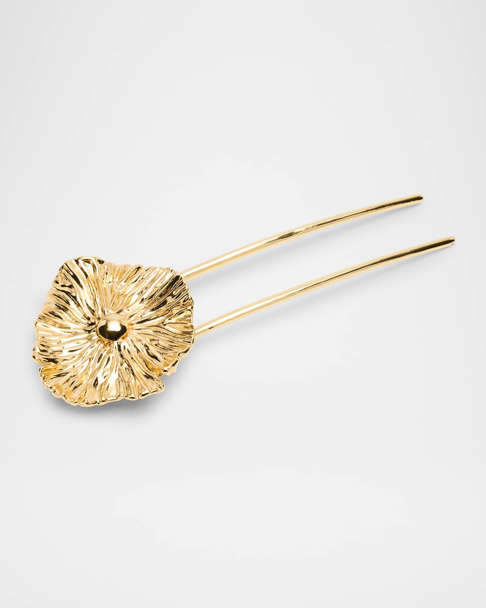 Lelet NY, Maya Floral Brass French Pin