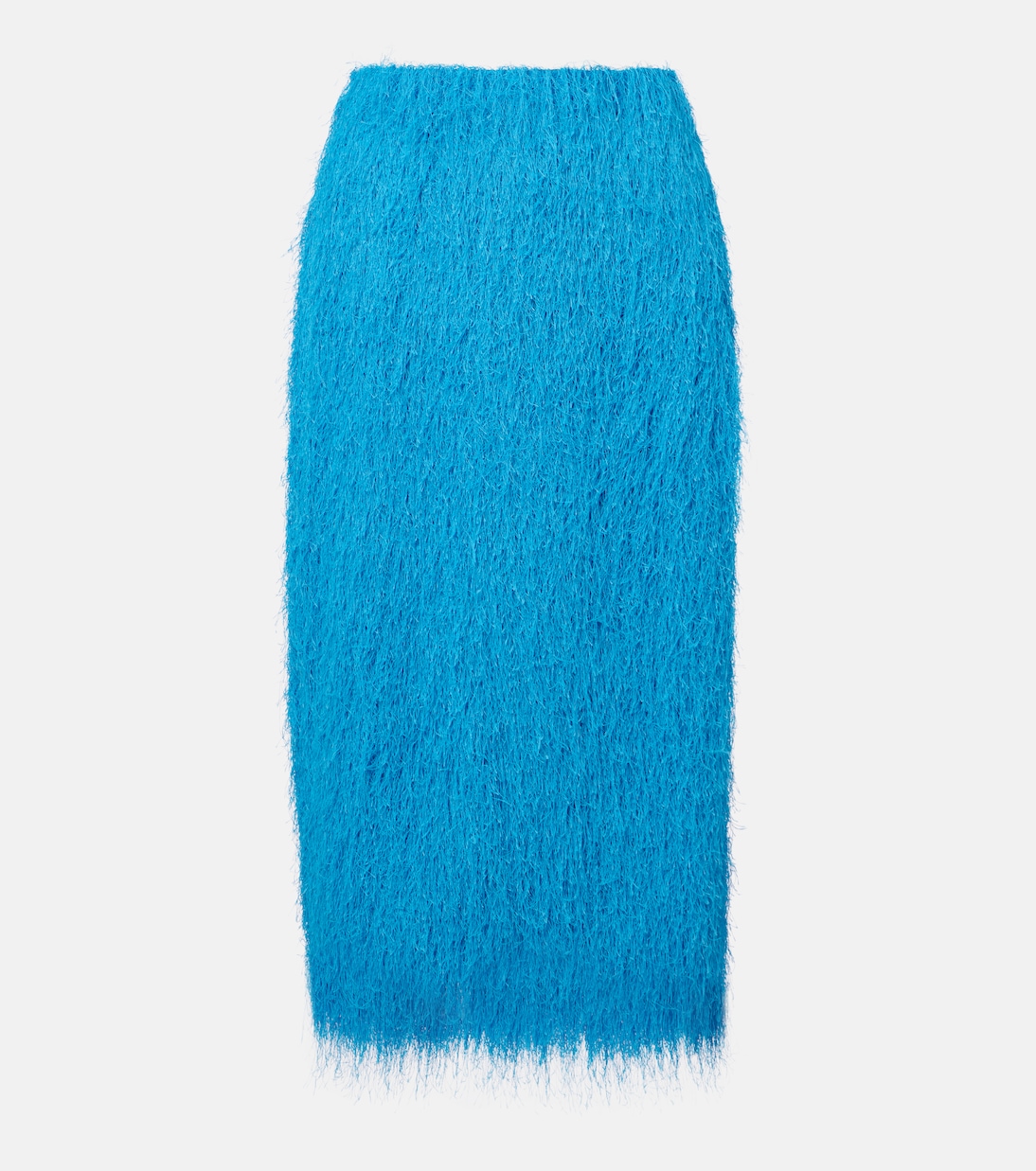 Fringed Midi Skirt in Blue - Dries Van Noten