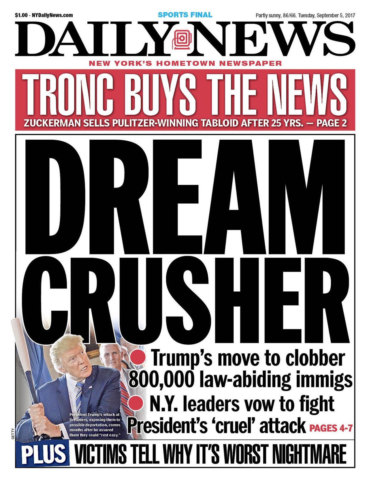 The New York Daily News is changing hands