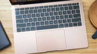 A picture of the 2019 MacBook Air's keyboard