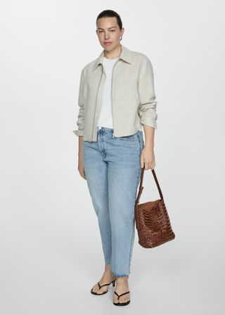 MANGO, Blanca Straight-Fit Cropped Jeans