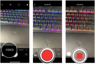 Or tap on Video, then tap Record and Stop