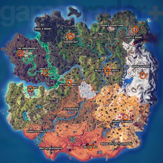 Fortnite Birthday Cakes locations map