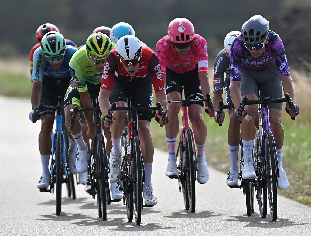 The breakaway on stage 1 at the Renewi Tour