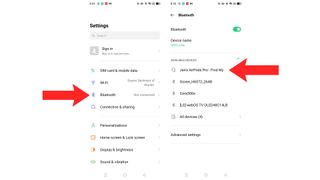 Steps for connecting AirPods to Android.