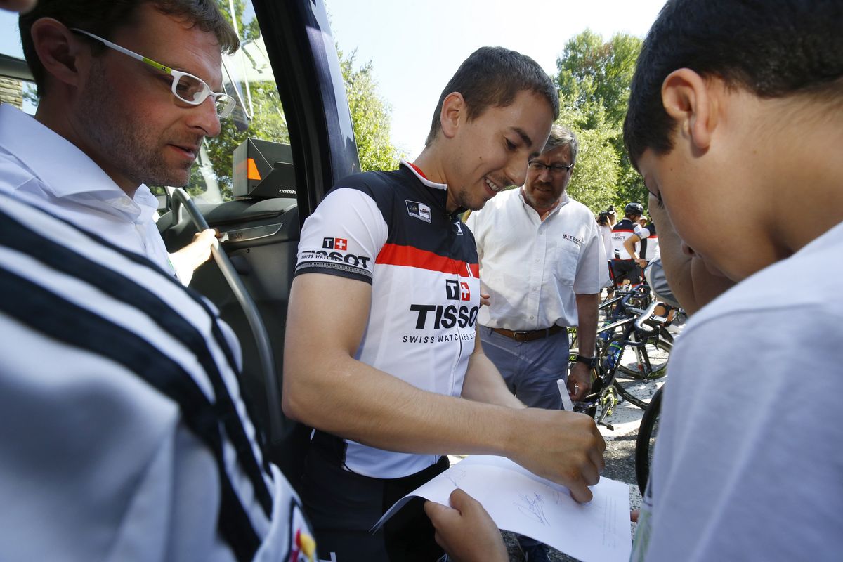 Jorge Lorenzo signs autographs