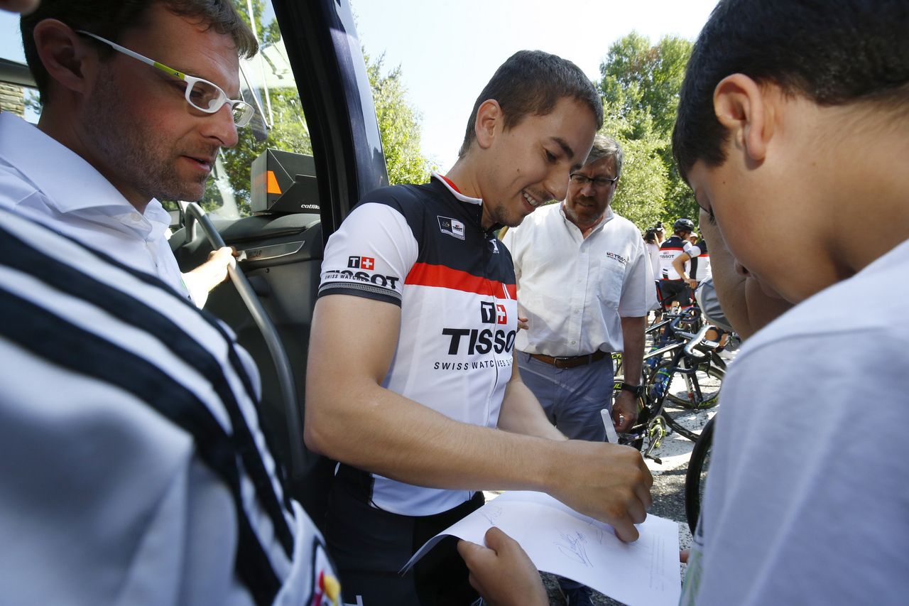 Jorge Lorenzo signs autographs