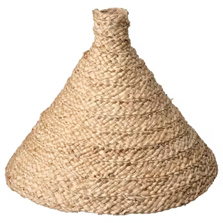 A woven lampshade