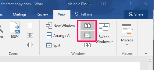 How To Compare Documents Side by Side In Word 2016 Laptop Mag