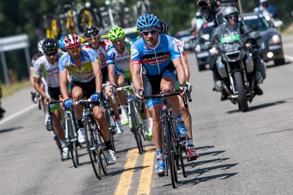 Dave Zabriski (Garmin-Sharp) leads the break.