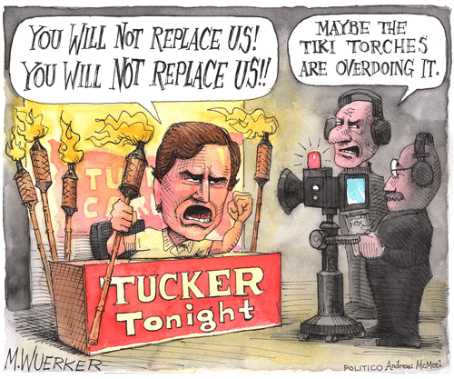 Editorial Cartoon U.S. tucker carlson fox news