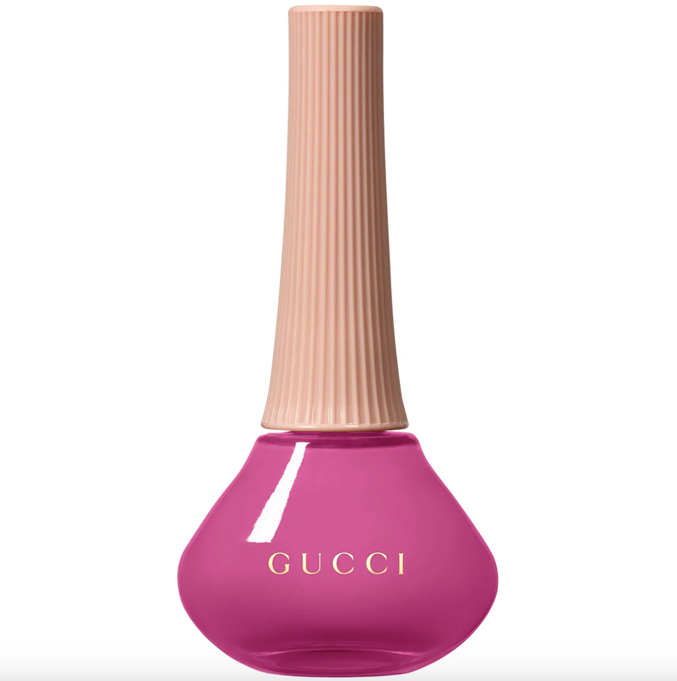 a bottle of hot pink nail polish