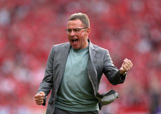 Austria Euro 2024 squad Ralf Rangnick, Head Coach of Austria, celebrates after the team's victory in the UEFA EURO 2024 group stage match between Poland and Austria at Olympiastadion on June 21, 2024 in Berlin, Germany. (Photo by Joosep Martinson - UEFA/UEFA via Getty Images)