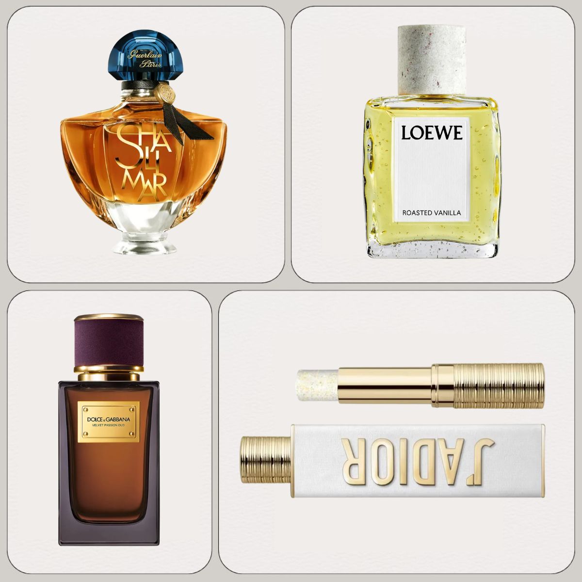 A collage of new perfumes for winter 2025