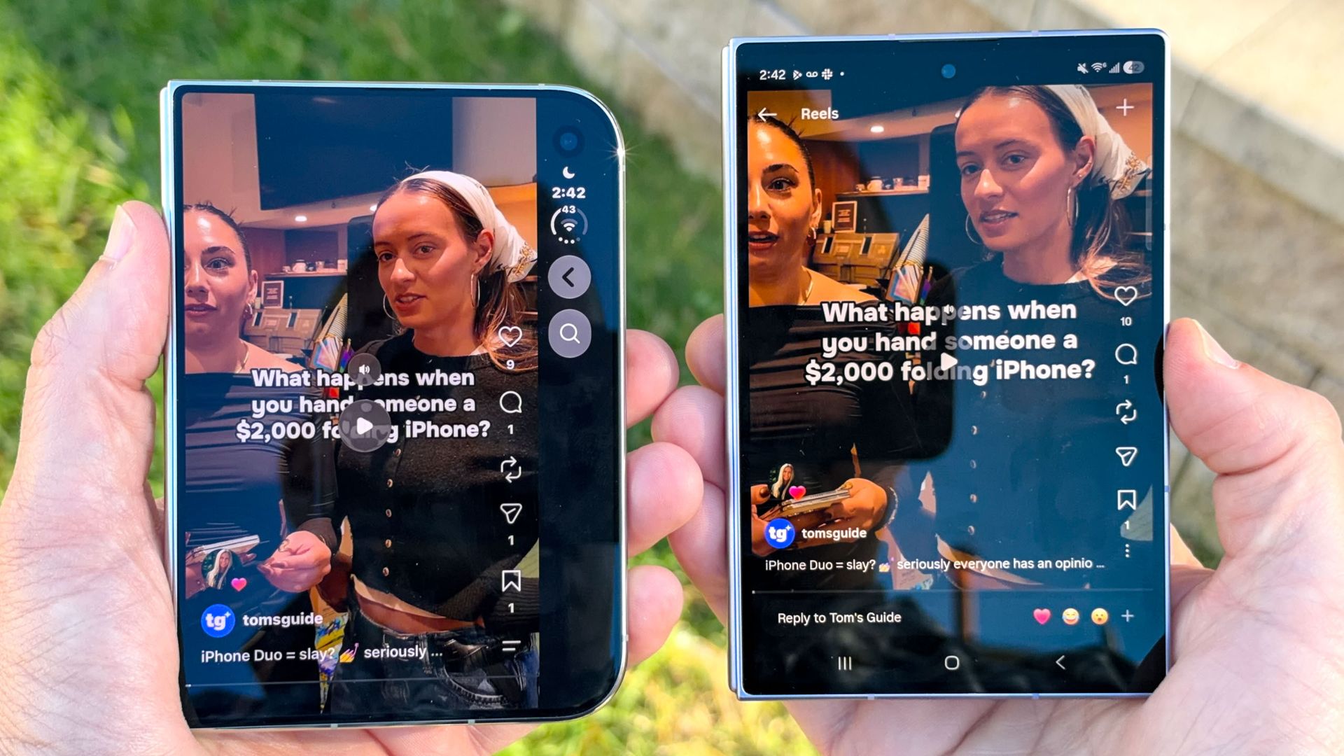 iphone Duo vs. Galaxy Z Fold 8.