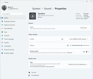 Windows 11 system sound properties