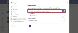 Microsoft Teams app permissions