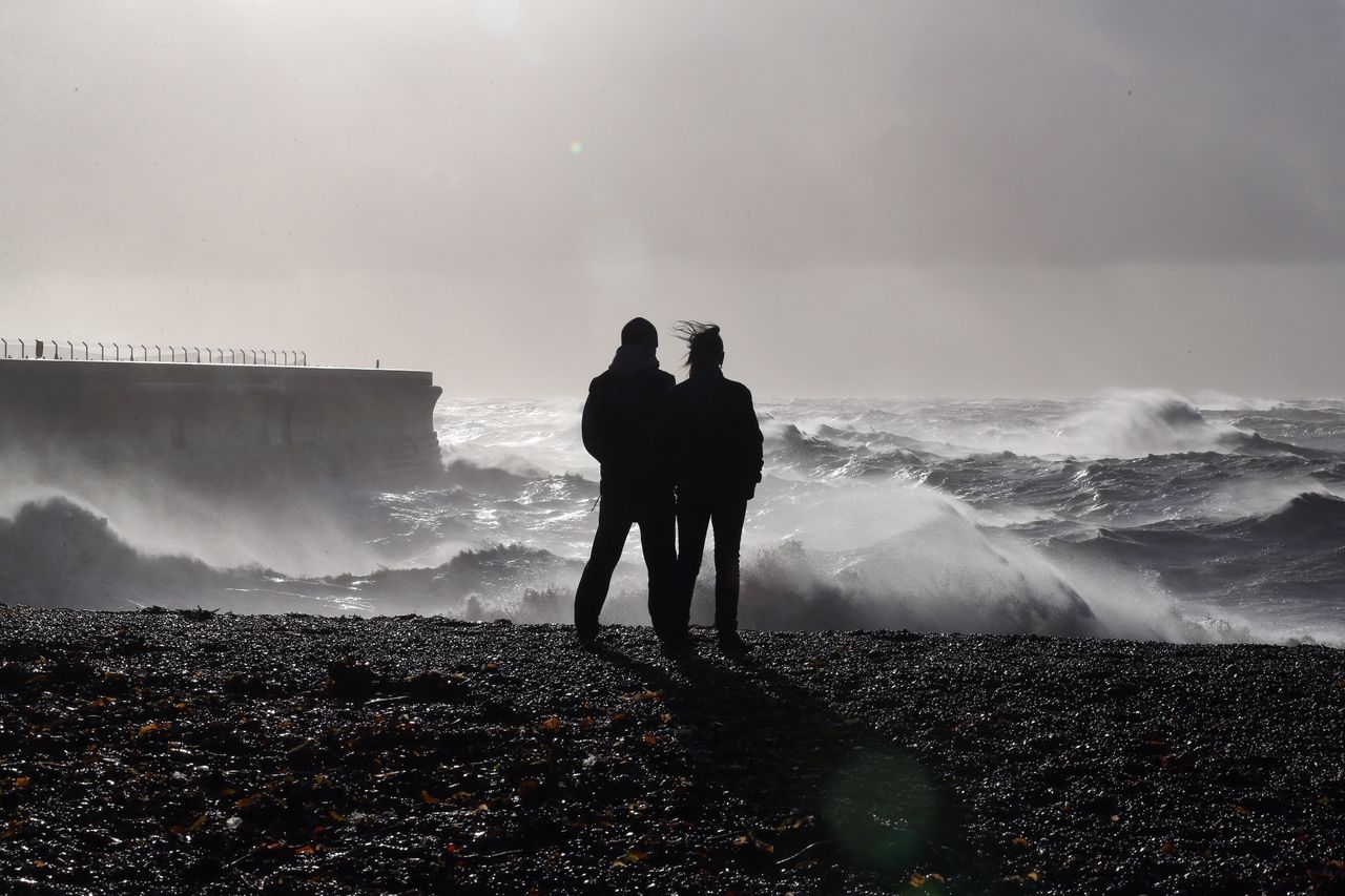 A storm rages in England.