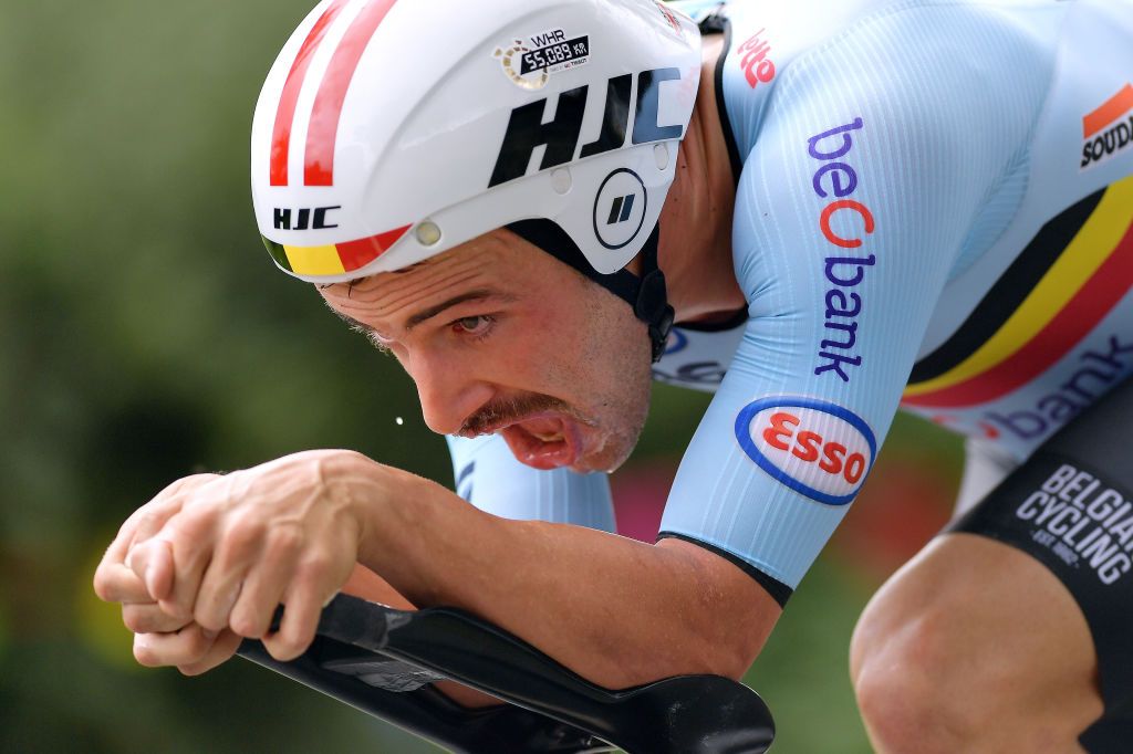 Belgium&#039;s Victor Campenaerts during the elite men&#039;s time trial at the 2019 UCI Road World Championships in Yorkshire