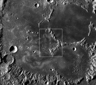 A view of Mare Ingenii from NASA Lunar Reconnaissance Orbiter's Wide Angle Camera (WAC).