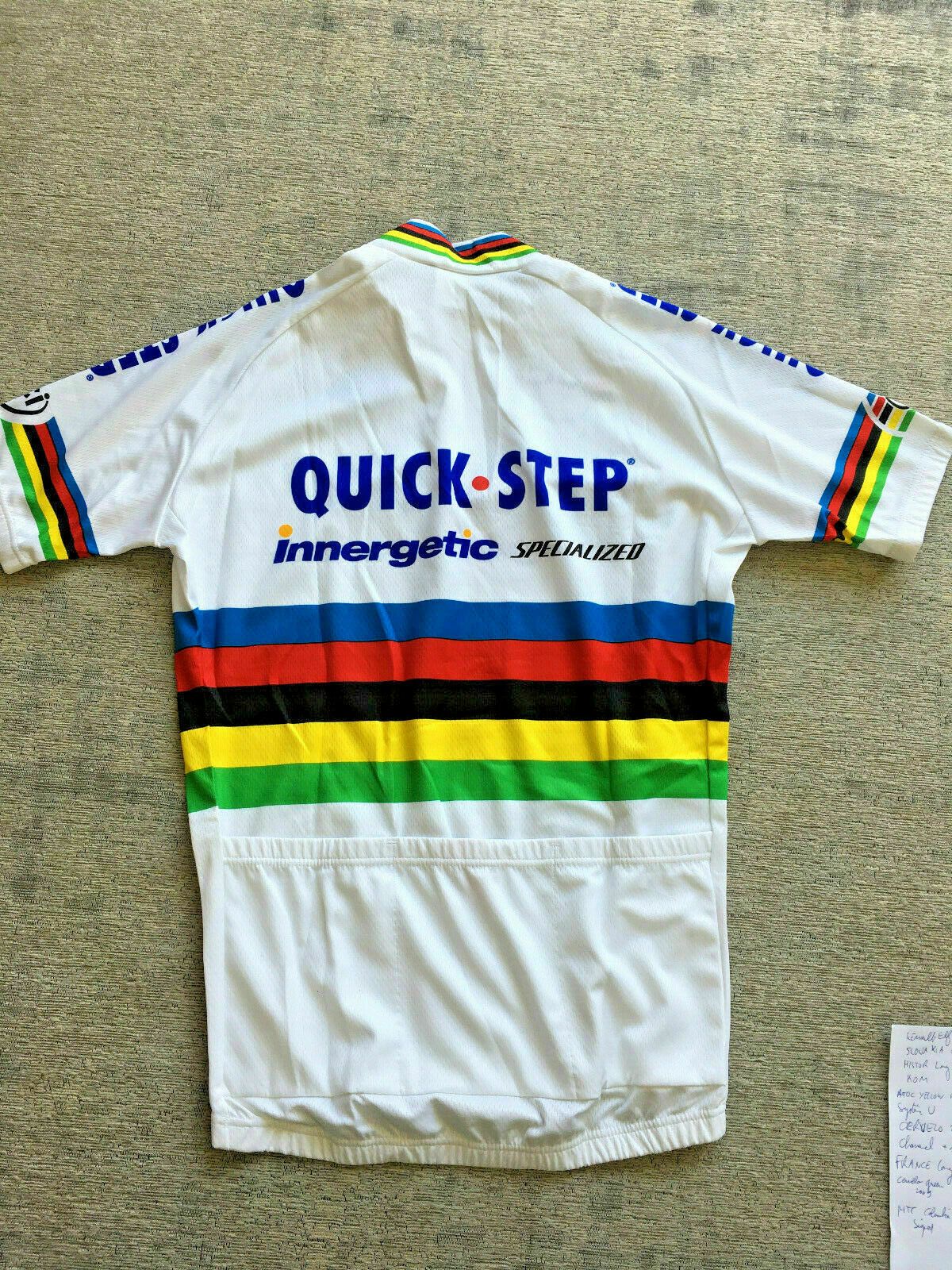 All the 2008 QuickStep-Innergetic team logos are present and correct on this very clean, simple jersey