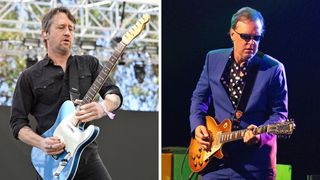 Left-Chris Shiflett performs on Day 1 of BottleRock Napa Valley at Napa Valley Expo on May 24, 2024 in Napa, California; Right-Joe Bonamassa performs in concert at ACL Live on October 29, 2023 in Austin, Texas