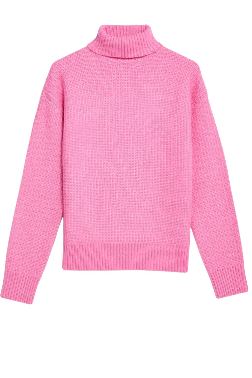 Cloud Yarn Textured Roll Neck Jumper